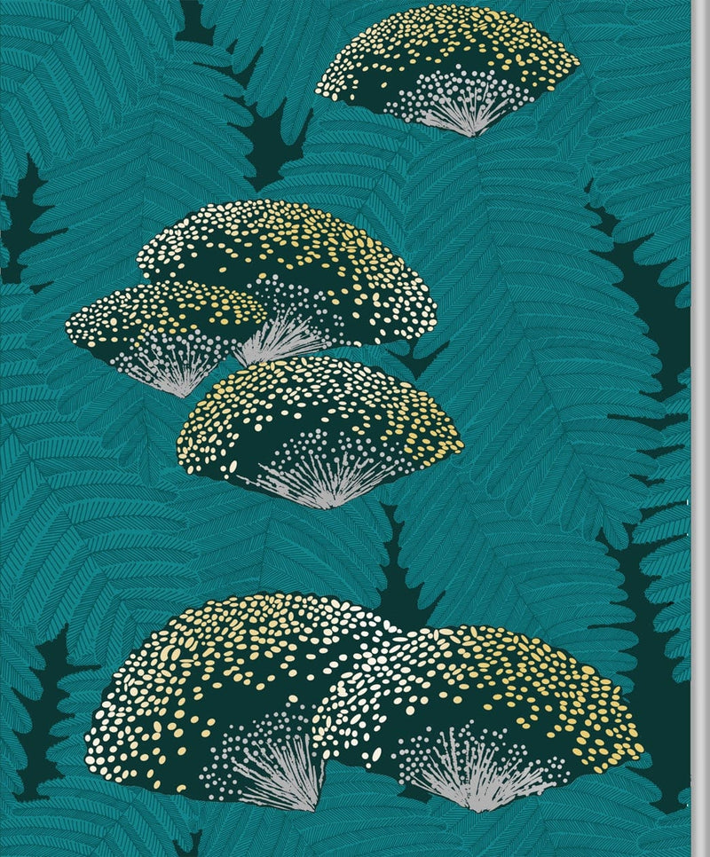 Leaf & Bush Styled Suede Wallpaper